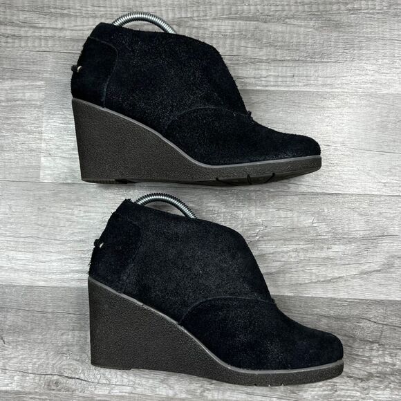 Sperry Top Sider Women's Harlow Brook Wedge Boot Bootie Black Suede Size 7 - Picture 3 of 9